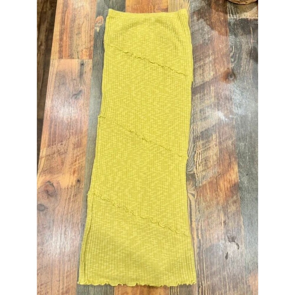 Vintage Forever 21 Pencil Skirt Green Maxi Length Size Small Fitted 90s Y2K